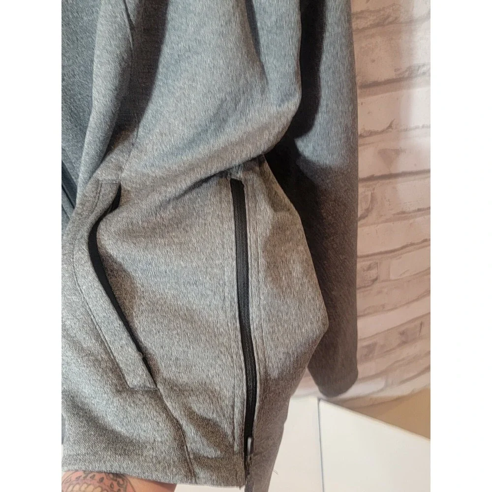 Nike XL Basketball Dri-Fit Charcoal Black Mesh‎ Zippered Pockets Full Zip Jacket